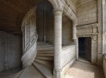 Château de Châteaudun, aile Longueville, escalier Renaissance, palier du premier étage formant loggia