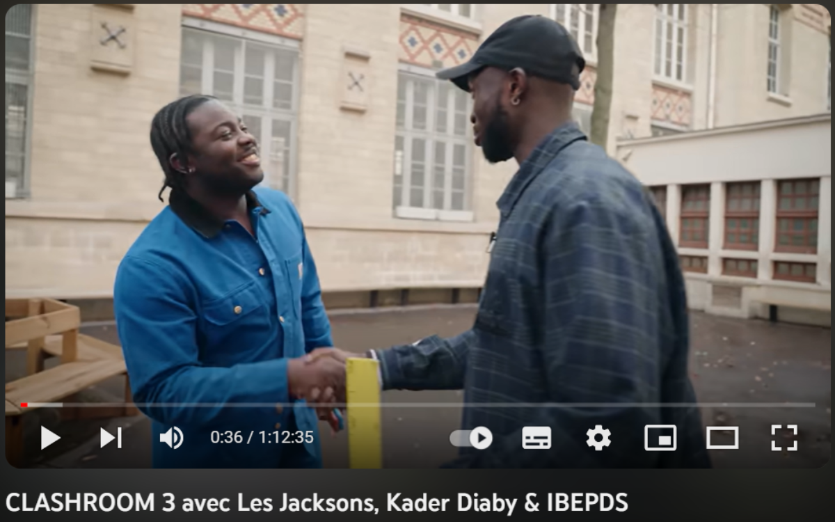 Vidéo YouTube : Lonni – CLASHROOM 3 avec Les Jacksons, Kader Diaby & IBEPDS