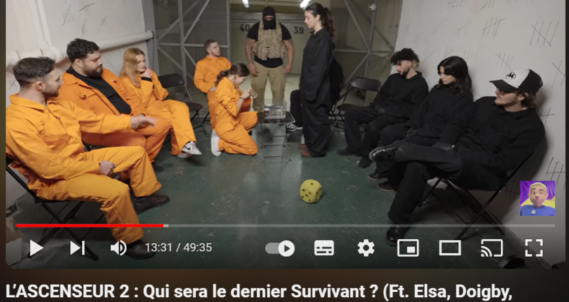 Vidéo YouTube – L’ASCENSEUR 2 : Qui sera le dernier Survivant ? (Ft. Elsa, Doigby, Alizée, Mattkev)