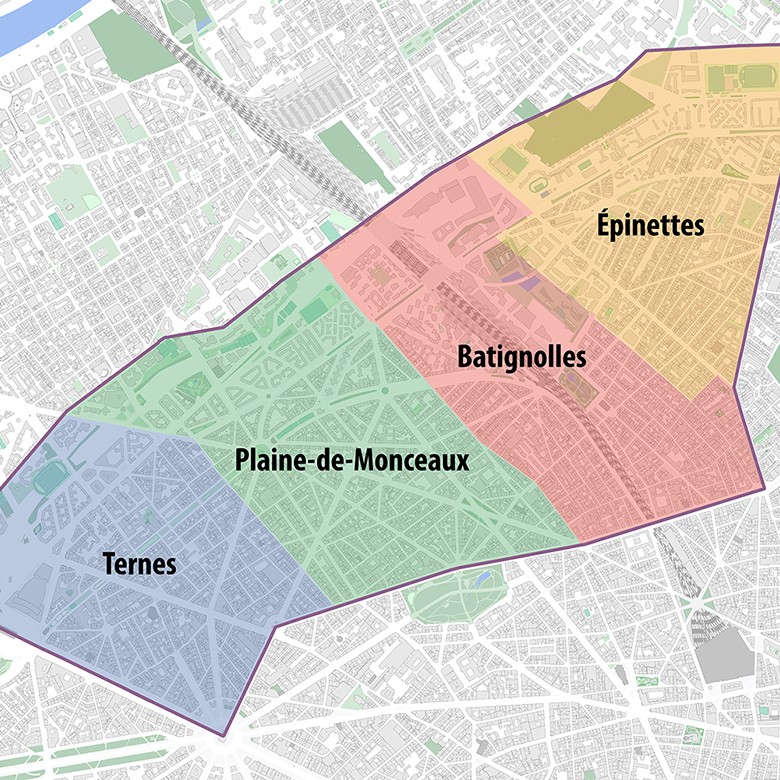 75017 Arrondissement des Batignolles-Monceaux
